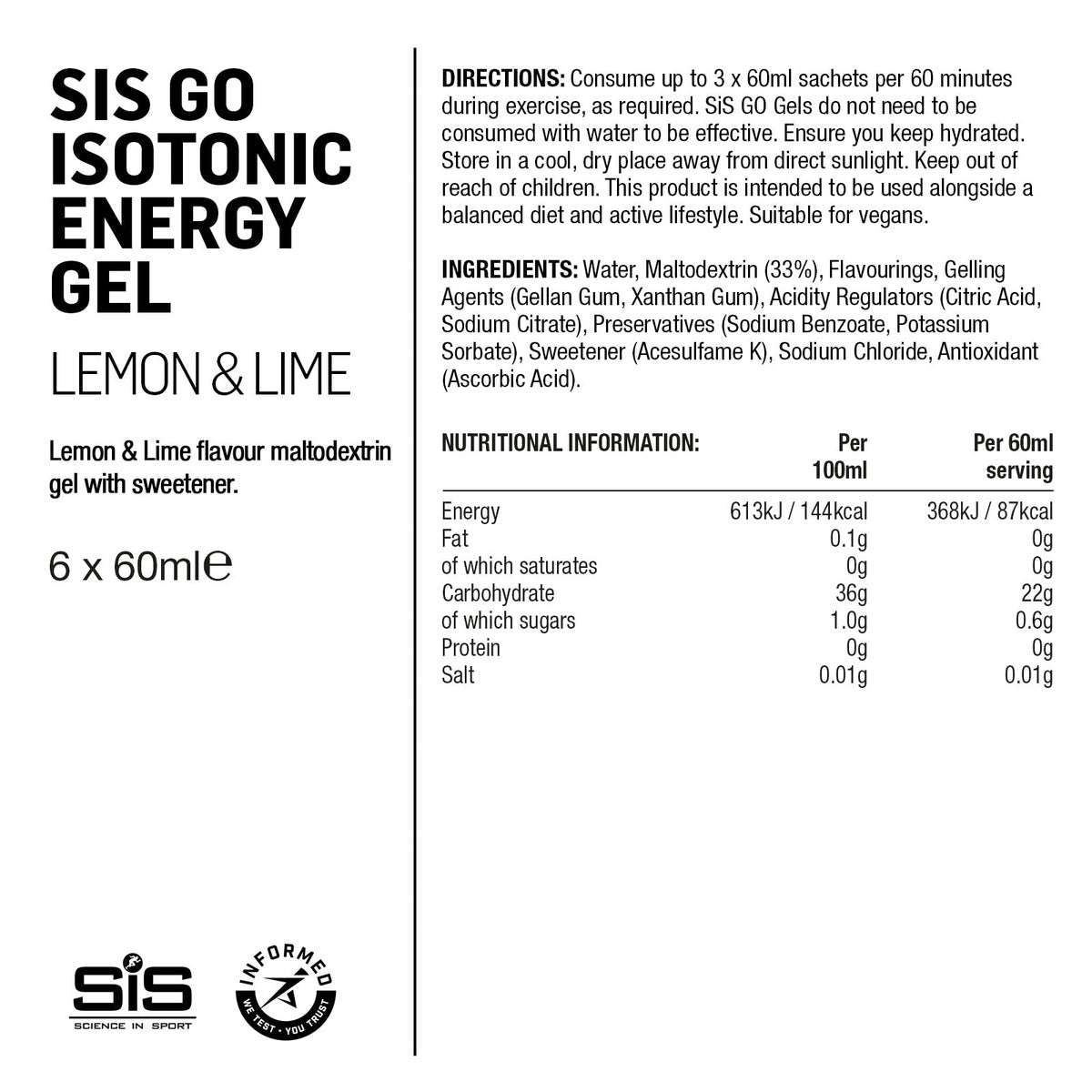 Science In Sport Isotonic Gels Variety Pack, 24 x 60 mL