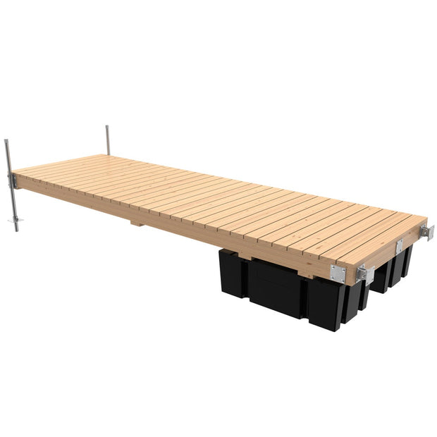 Multinautic Sturdy Dock Hardware Kit and Floats For High Freeboard Semi-Floating Wood Dock