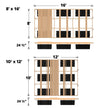 Multinautic® Sturdy Dock Hardware Kit and Floats For High Freeboard Floating Wood Dock