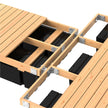 Multinautic® Sturdy Dock Hardware Kit and Floats For High Freeboard Floating Wood Dock