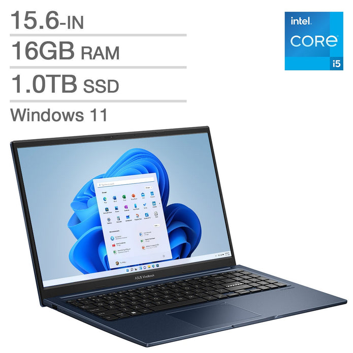 ASUS Vivobook 15 15.6-in Laptop, Intel Core i5-13420H - 16GB RAM, 1TB SSD