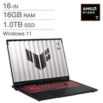 ASUS TUF Gaming A16 16-in Gaming Laptop, AMD Ryzen 7 260 - 16GB RAM, 1TB SSD, 8GB NVIDIA GeForce RTX 5050