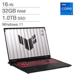 ASUS TUF Gaming F16 16-in Gaming Laptop, Intel Core i7-14650HX - 32GB RAM, 1TB SSD, 8GB NVIDIA GeForce RTX 5060