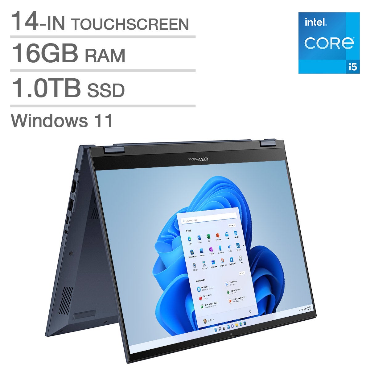 ASUS Vivobook S14 Flip 14-in 2-in-1 Touchscreen Laptop, Intel Core i5-13420H – 16GB RAM, 1TB SSD