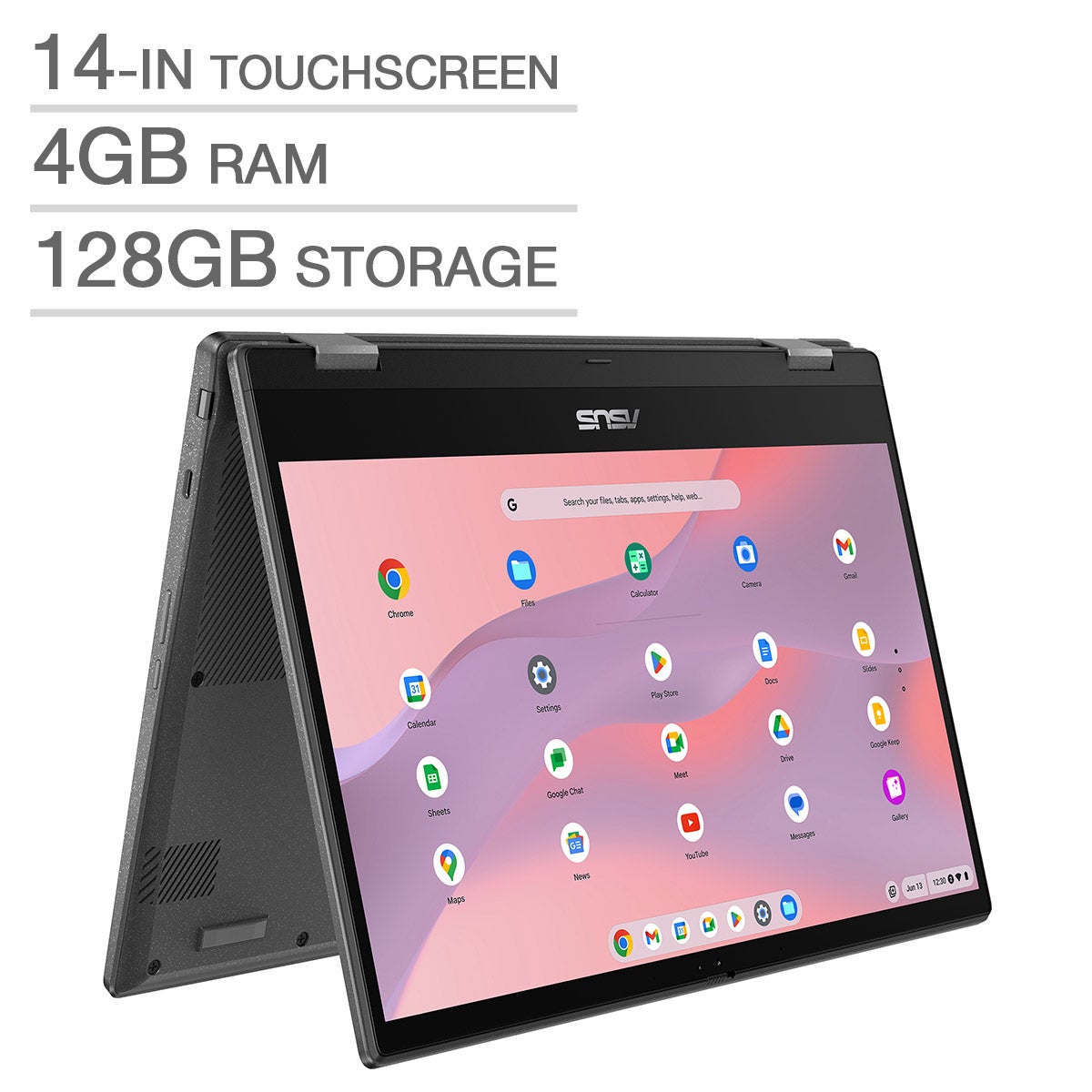 ASUS CM1 Flip 14-in 2-in-1 Touchscreen Chromebook, MediaTek Kompanio 520 – 4GB RAM, 128GB Storage