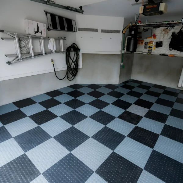 Ultralock Black & Grey Solid Garage Tiles