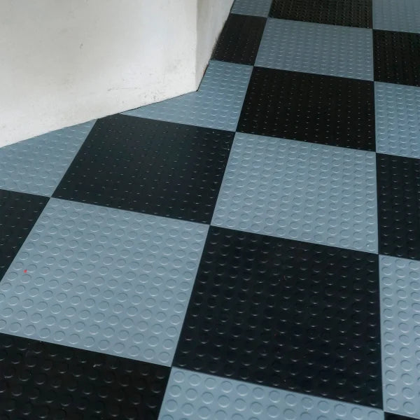 Ultralock Black & Grey Solid Garage Tiles