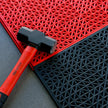 Ultralock Black & Red Perforated Garage Tiles