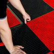 Ultralock Black & Red Perforated Garage Tiles