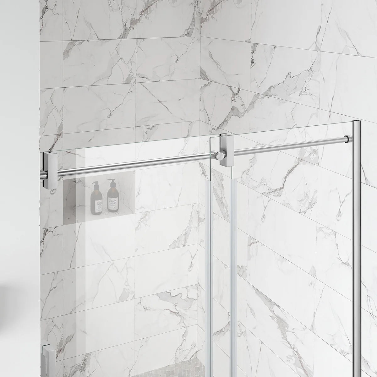 OVE Decors Dayton Frameless Glass Alcove Shower Door