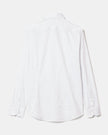 White Slim-Fit Dress Shirt with Micro Dots