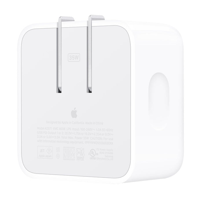 Apple 35W Dual USB-C Port Compact Power Adapter