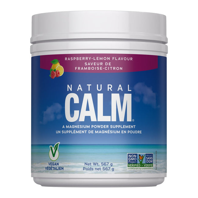 Natural Calm Magnesium Powder Raspberry Lemon - 567 g Powder
