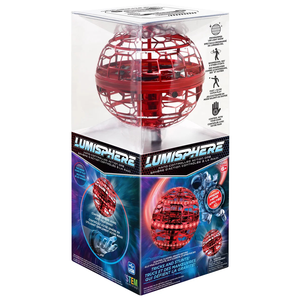 Lumisphere Hand-Controlled Action Orb (Red)