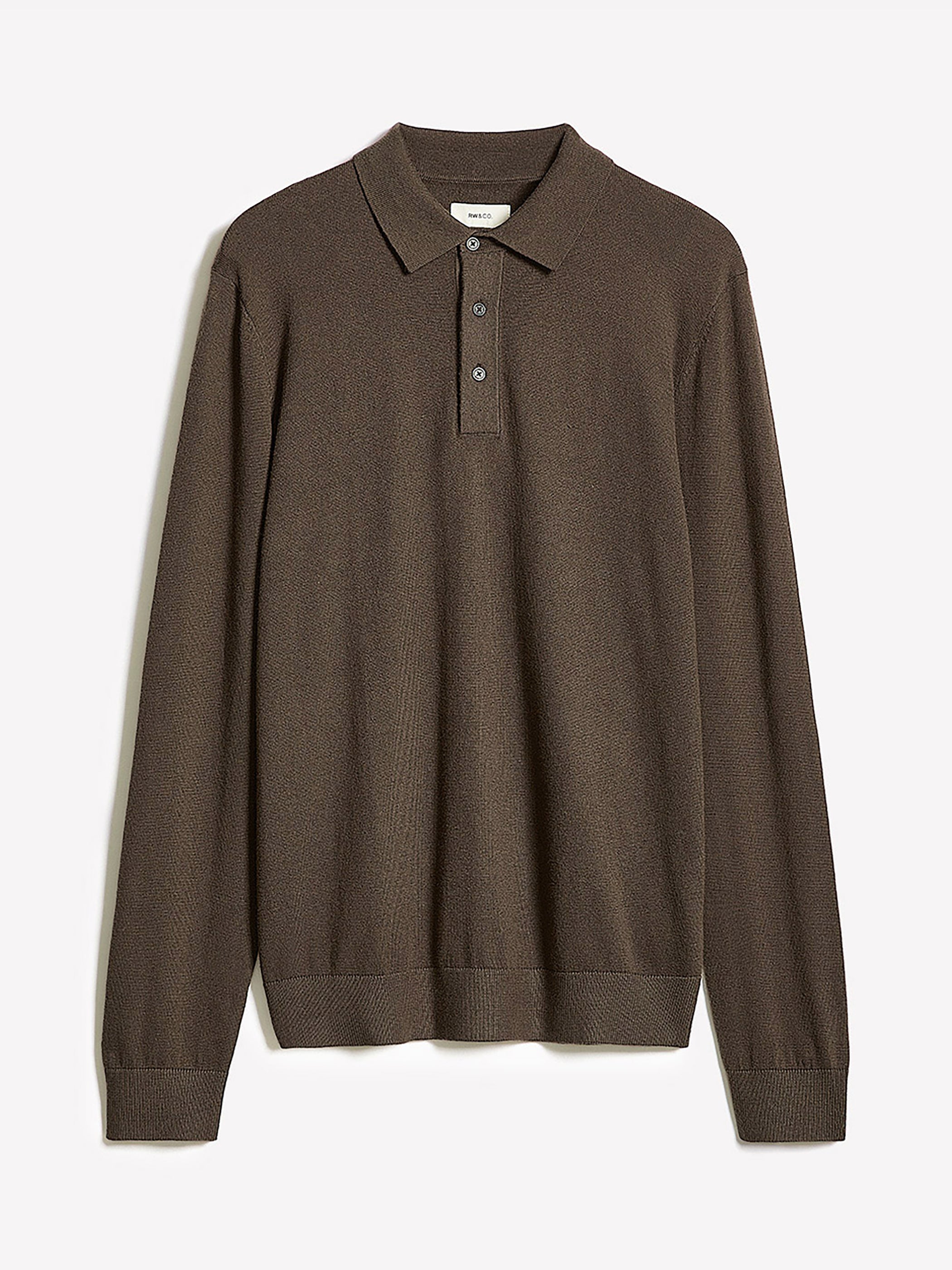 Long-Sleeve Polo Sweater