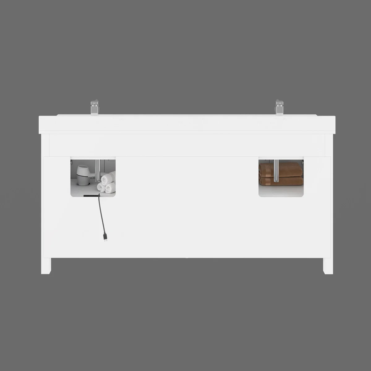 Studio Bathe Thomson Vanity with Power Bar, White