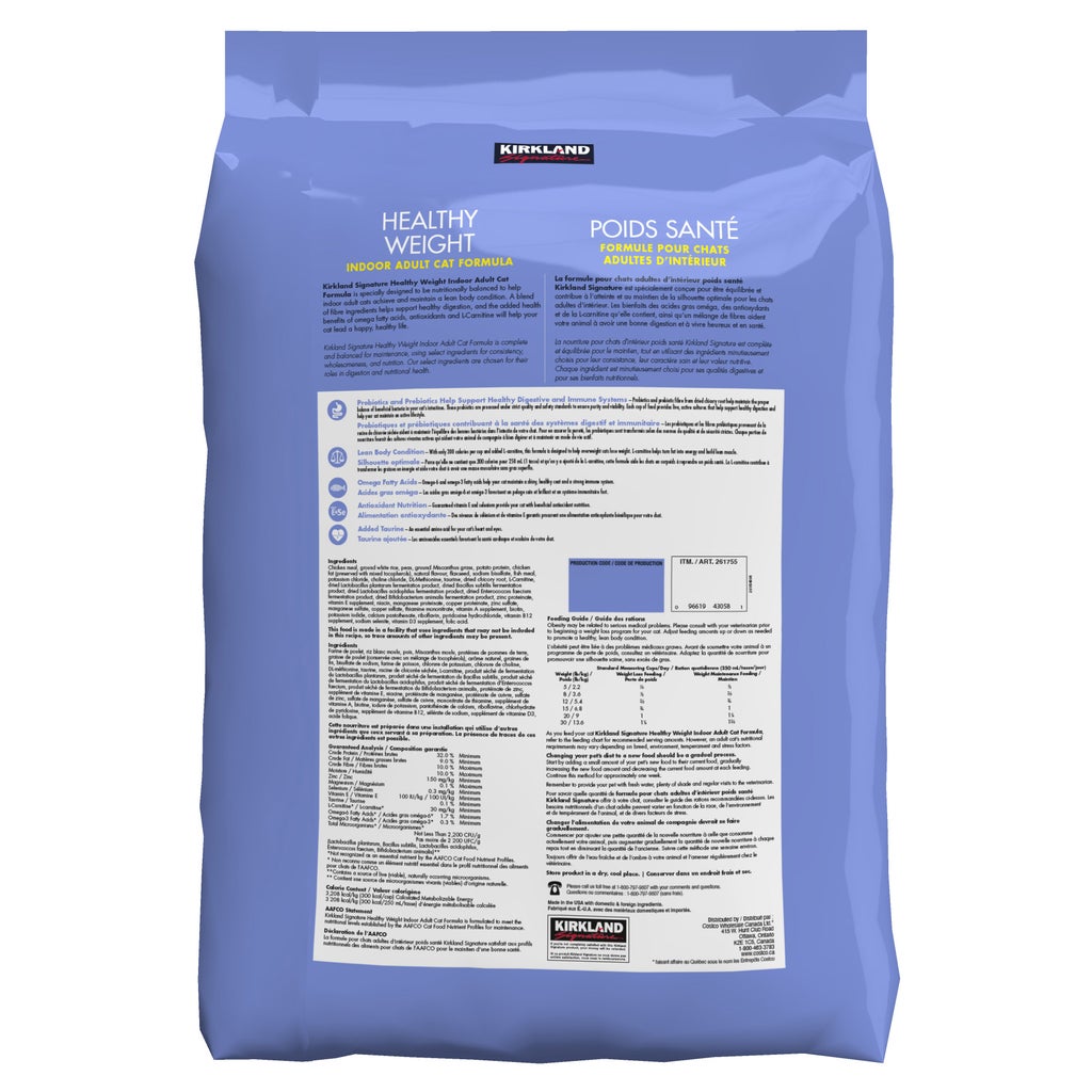 Kirkland Signature Healthy Weight Cat Food, 9.07 kg (19.9lbs)