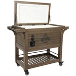 Tommy Bahama, Rolling Cooler, 100QT, Wood
