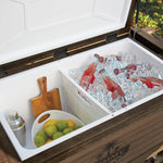 Tommy Bahama, Rolling Cooler, 100QT, Wood