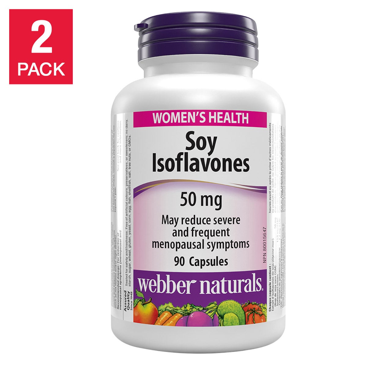 webber naturals Soy Isoflavone Complex -- 2 x 90 Capsules