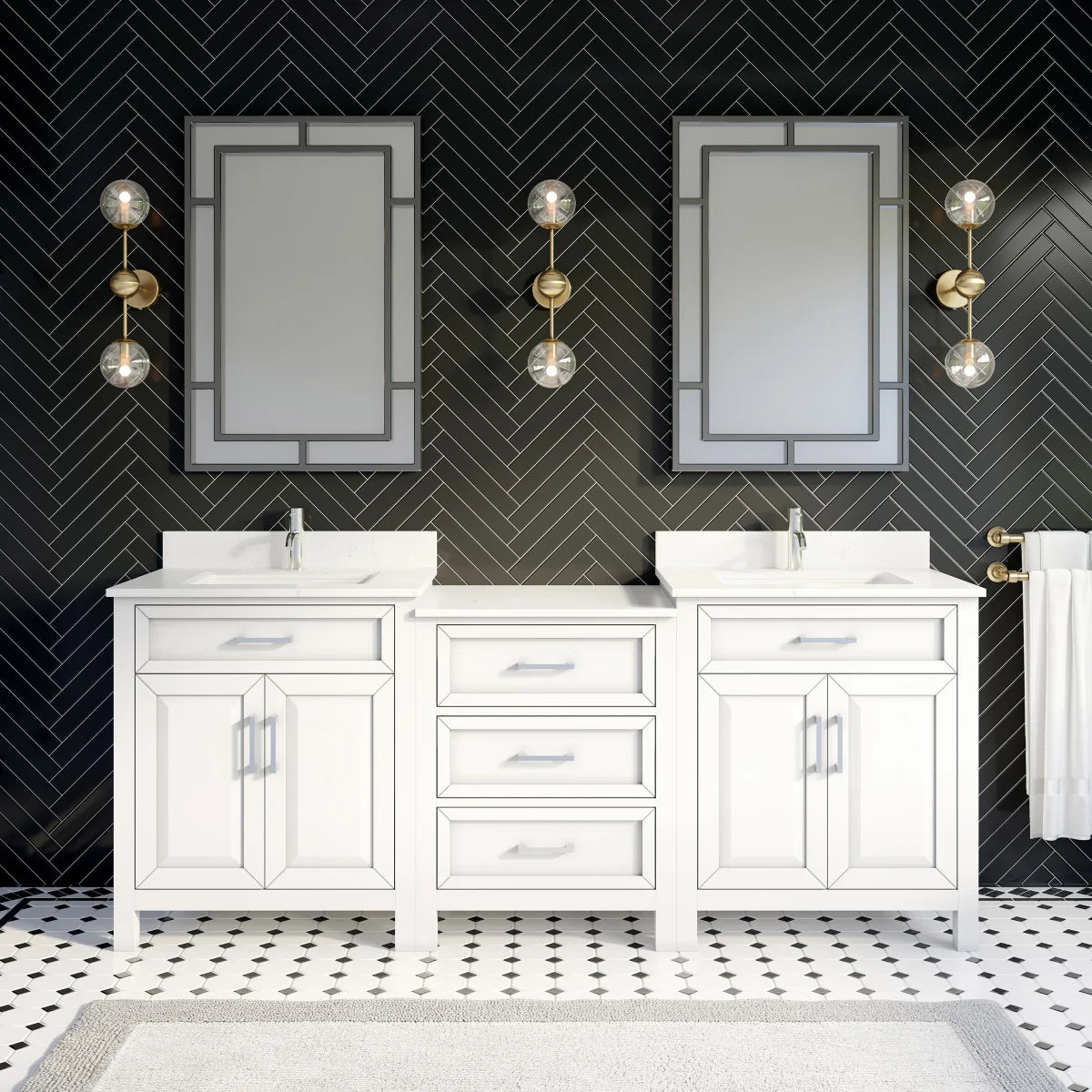 Studio Bathe Thomson Vanity with Power Bar, White