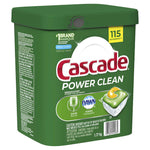 Cascade Power Clean Dishwasher Detergent ActionPacs, 115-count