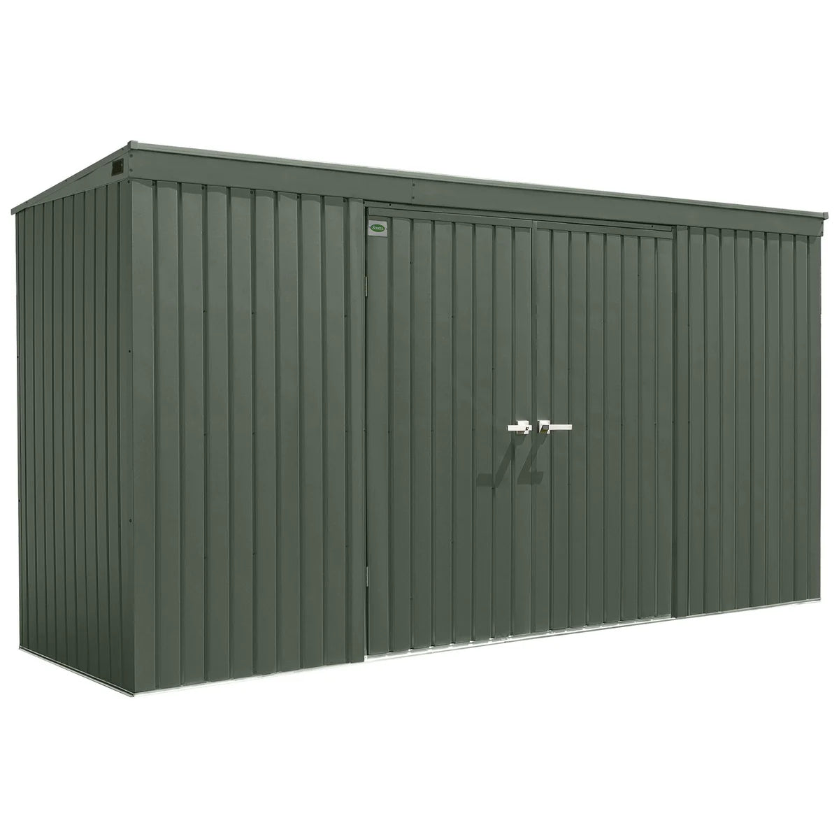 Scotts Garden Storage Shed, 12 ft. × 4 ft. Vintage Green