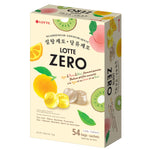 Lotte Zero Peach, Yuzu and Kiwi Flavoured Gummies, 54 × 14 g
