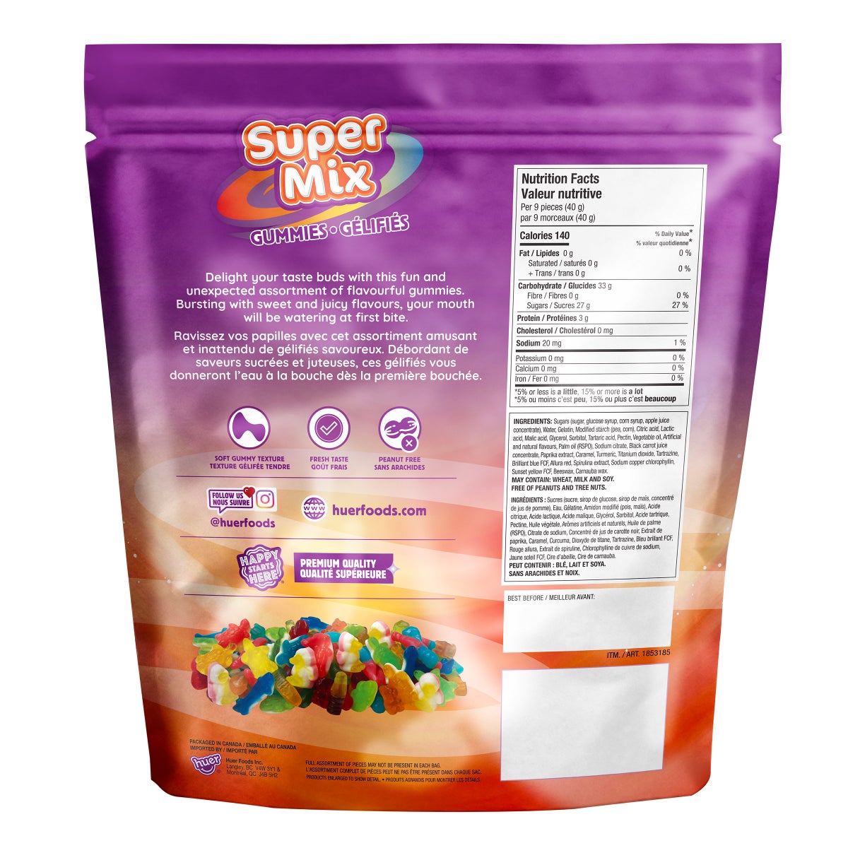 Huer Super Mix Gummies, 2 × 1.2 kg