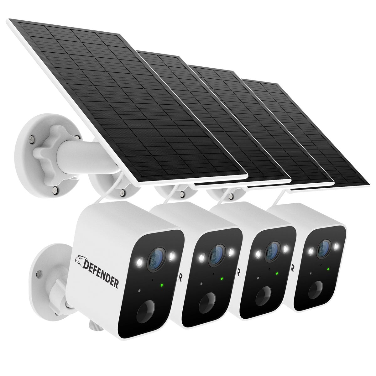 Defender Solar 4K Everwatch Camera, 3W Solar Panel, 4-pack