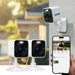 Defender GO 2K AI Powered Plug-in Indoor/Outdoor Wi-Fi Security Cameras, 2 pack