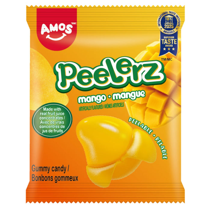 Amos Peelerz Assorted Fruit Peelable Gummy Candy, 1.02 kg