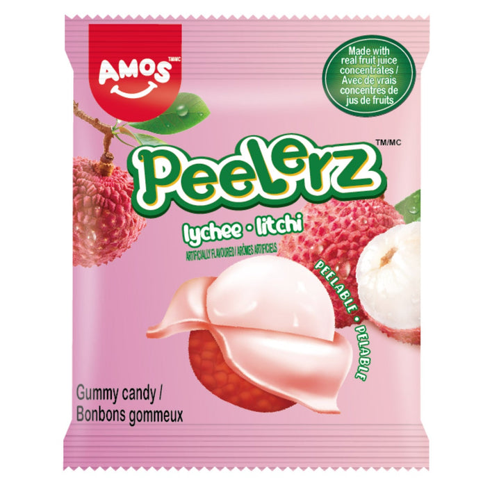 Amos Peelerz Assorted Fruit Peelable Gummy Candy, 1.02 kg