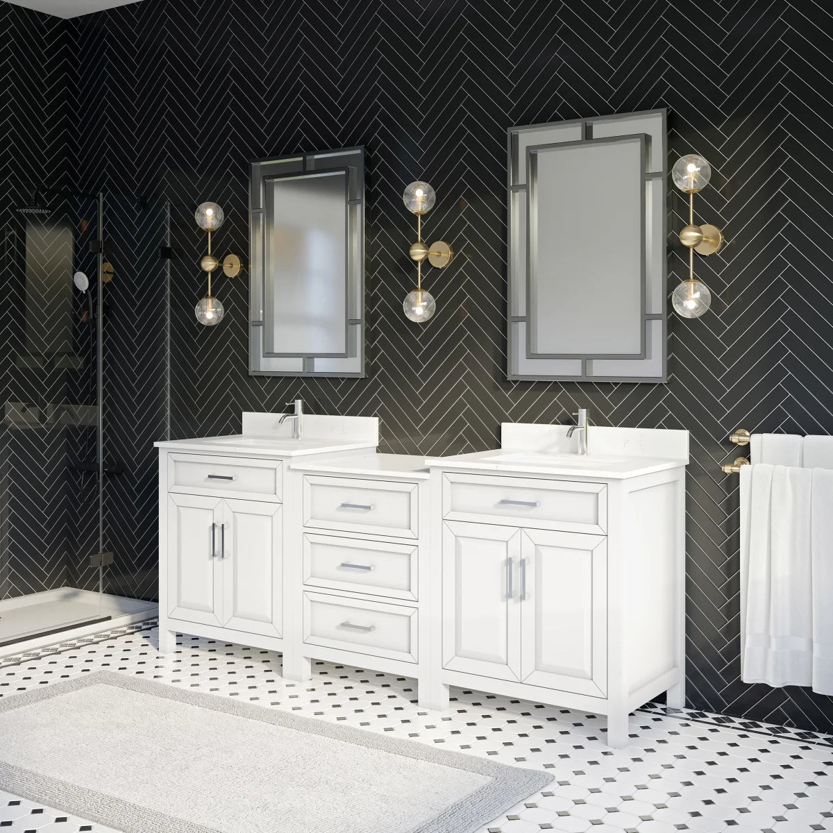 Studio Bathe Thomson Vanity with Power Bar, White