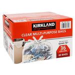 Kirkland Signature Quad-tie Clear Multi-purpose Bags, 60-pack