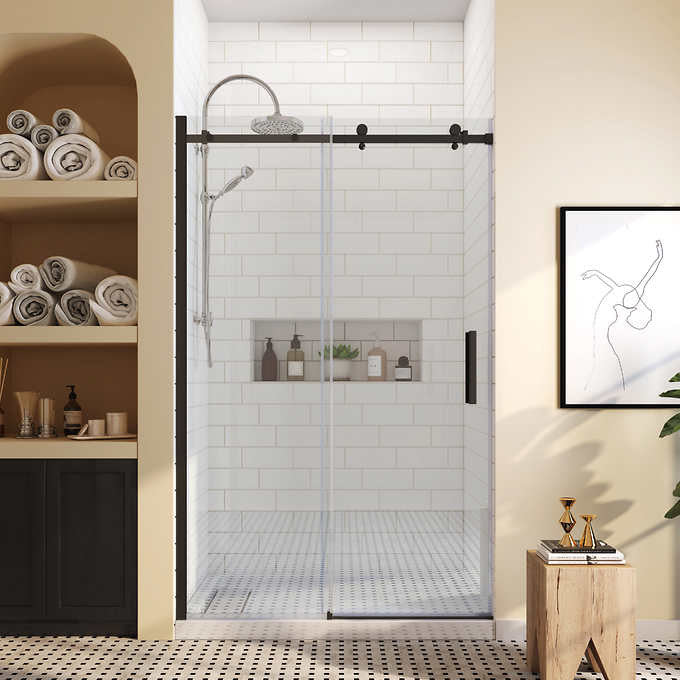 OVE Decors Kelsey 48 in. Sliding Glass Shower Door with Hardware