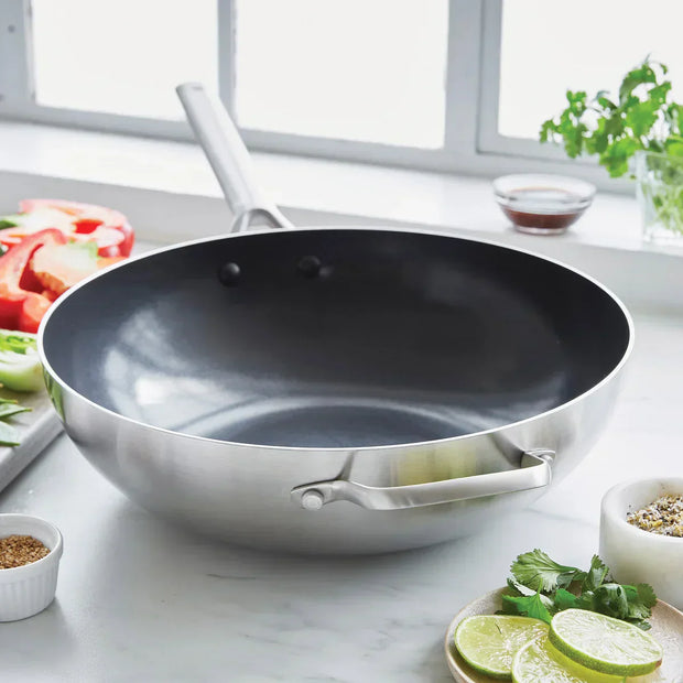 Blue Diamond Triple Steel Wok, 32 cm