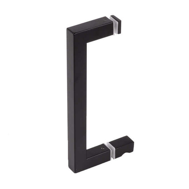 Jade Sierra Frameless Rectangle Sliding Shower Enclosure, Black