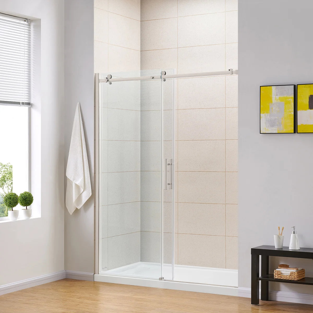 OVE Decors Kelsey 60 in. Sliding Glass Shower Door with Hardware