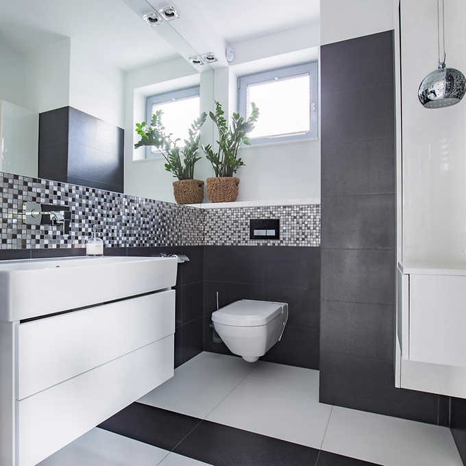 Dewstop 80-110 CFM Easy Install Bathroom/Bath Exhaust Fan with Adjustable LED Light & Humidity Sensing