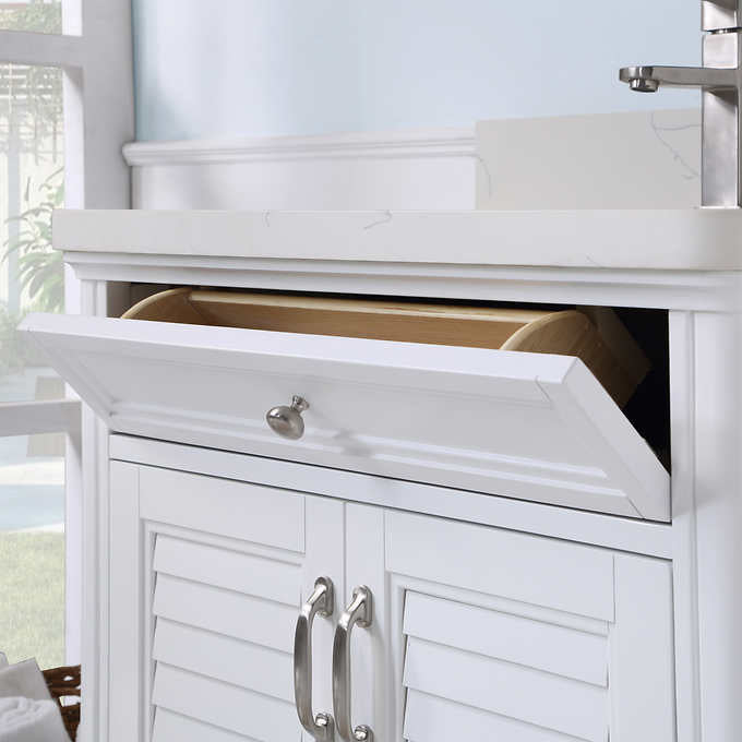 Northridge Home Augusta 30 in. Louvered Reversible Door Bathroom Vanity