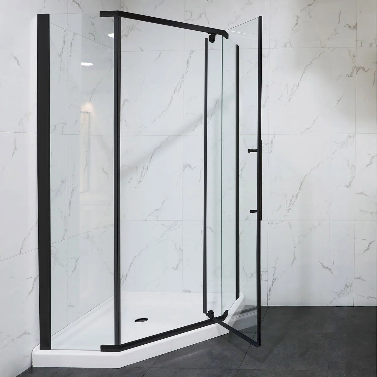 Jade Riley Neo-Angle Corner Shower Enclosure with Base