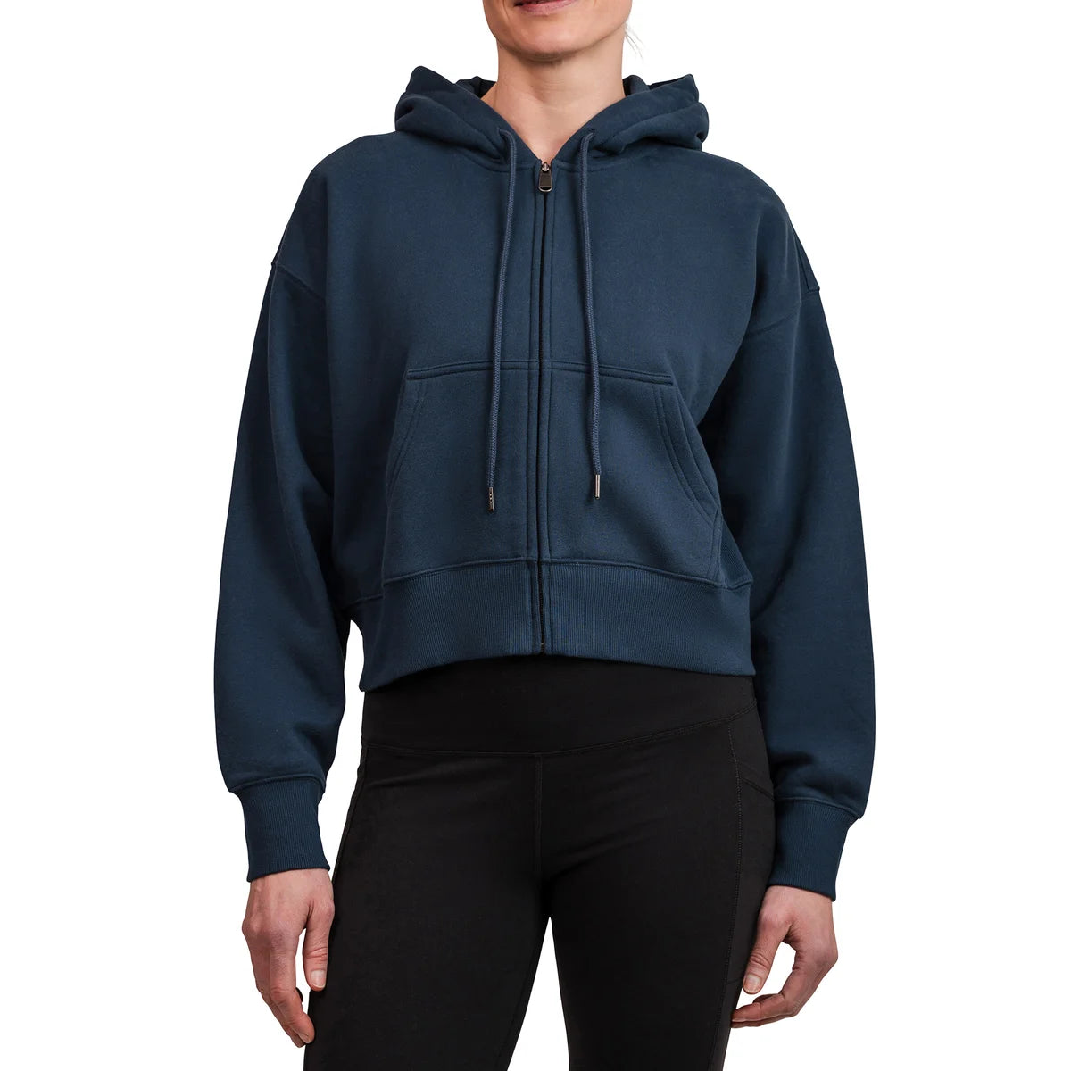 Tuff Athletics Women’s Cotton Fleece Cropped Full Zip