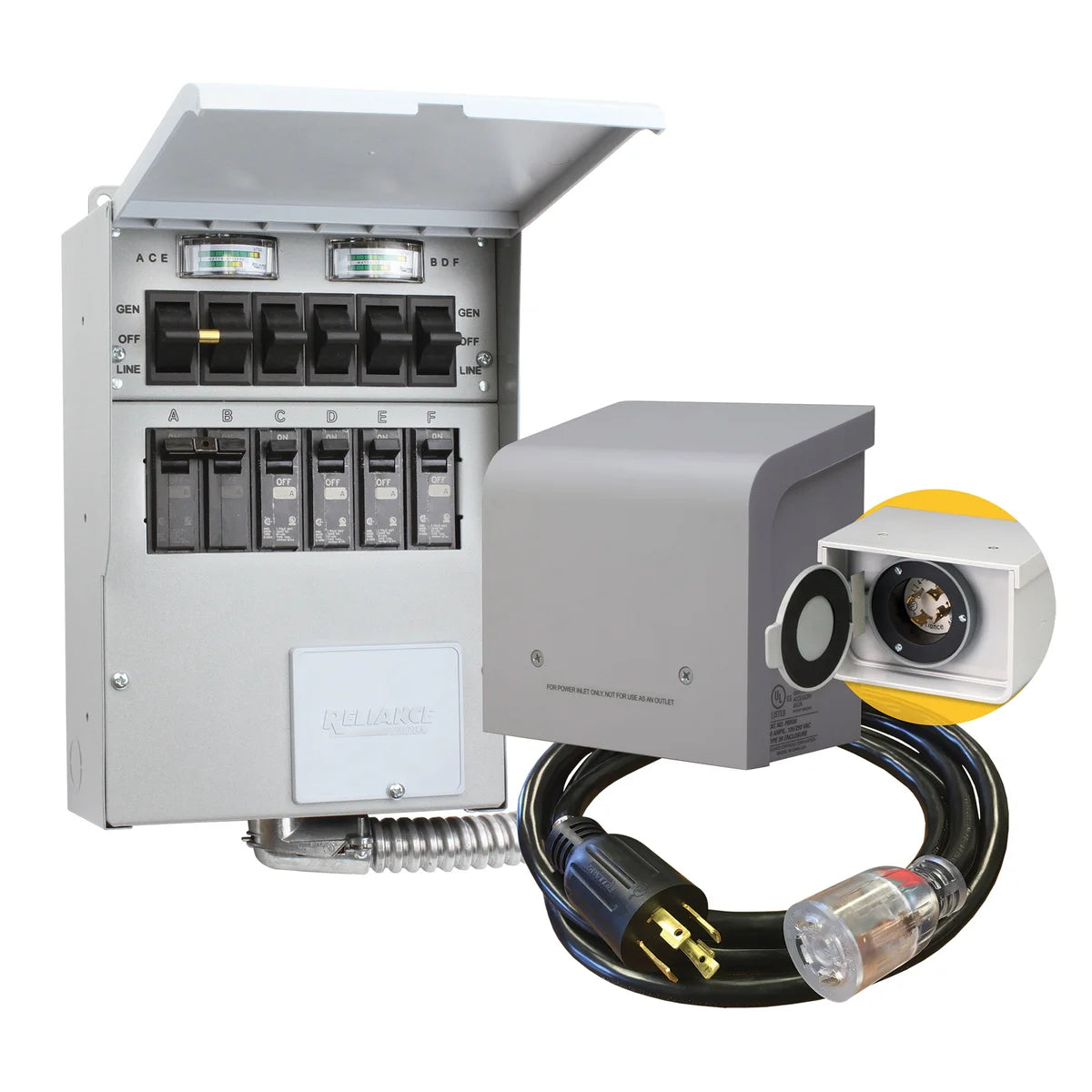 Reliance Controls 30 A 7500 W 6-circuit Indoor Transfer Switch Kit