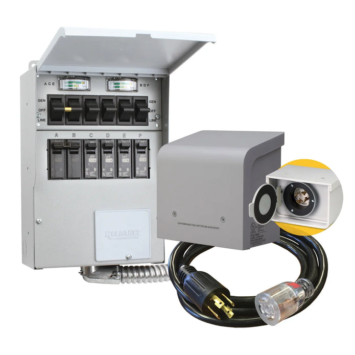 Reliance Controls 30 A 7500 W 6-circuit Indoor Transfer Switch Kit
