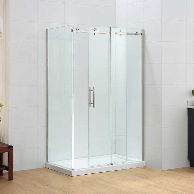 OVE Kelsey 48 in. x 32 in. Corner Shower Kit with Base