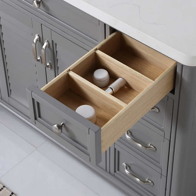 Northridge Home Augusta 48 in. Louvered Reversible Door Bathroom Vanity