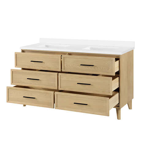 OVE Decors Colin 60 in. Vanity With White Quartz Top