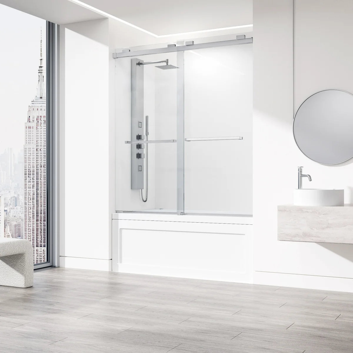VIGO Houston Frameless Sliding Tub Door