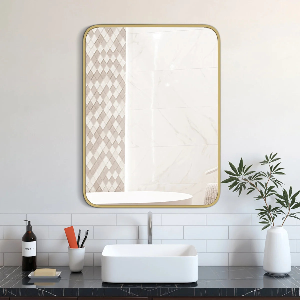 Appollo Remi Framed Metal Mirror